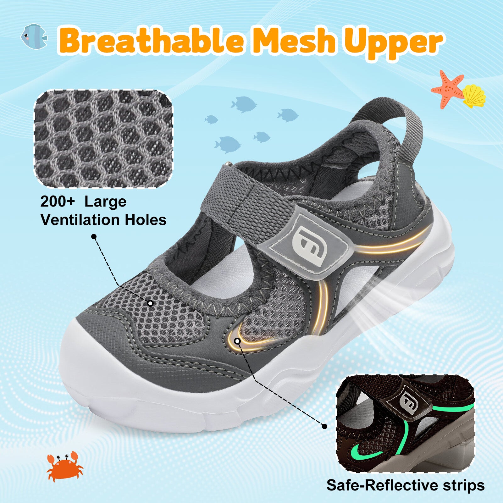 Kid DarkGrey Water shoe D