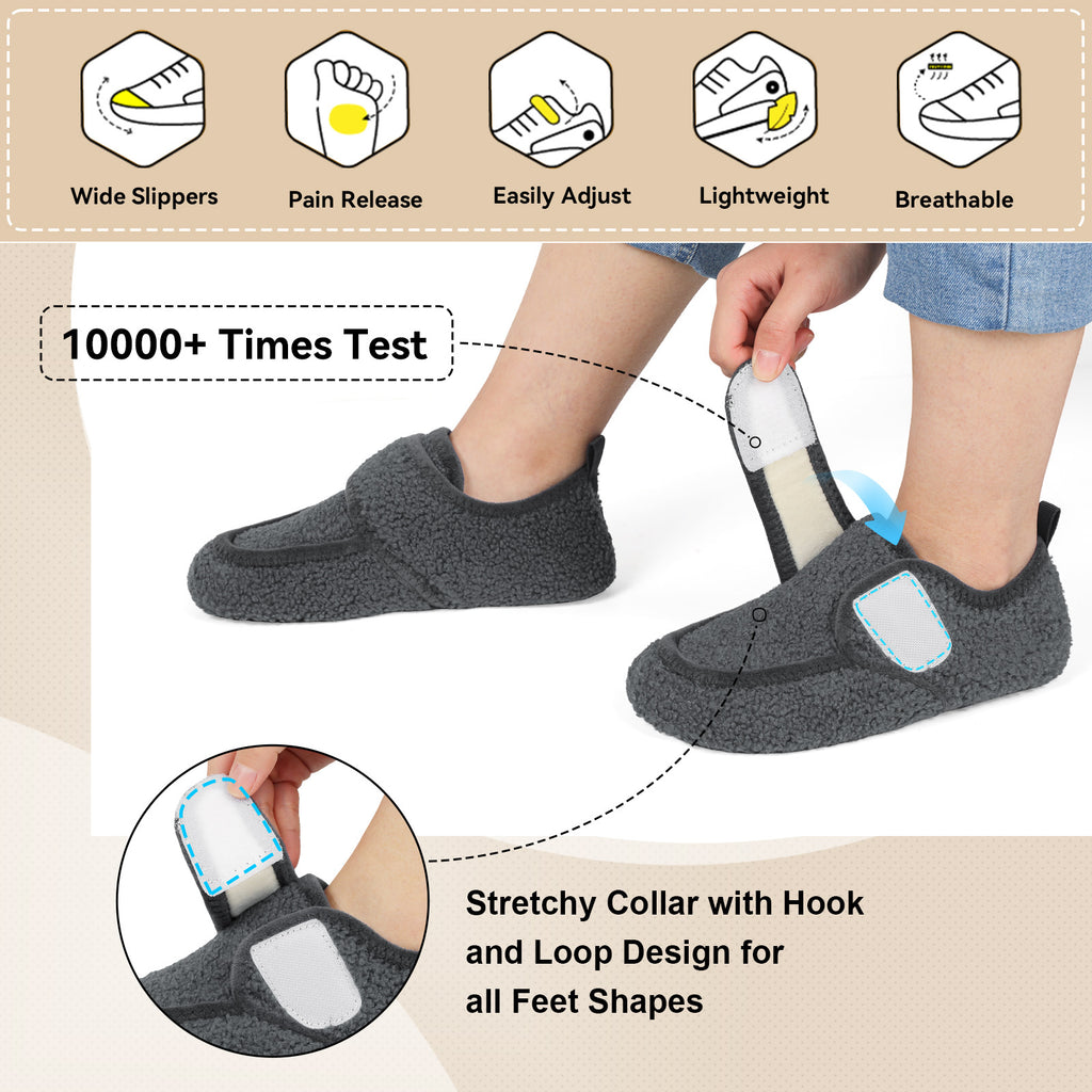 Adult Grey Slippers A