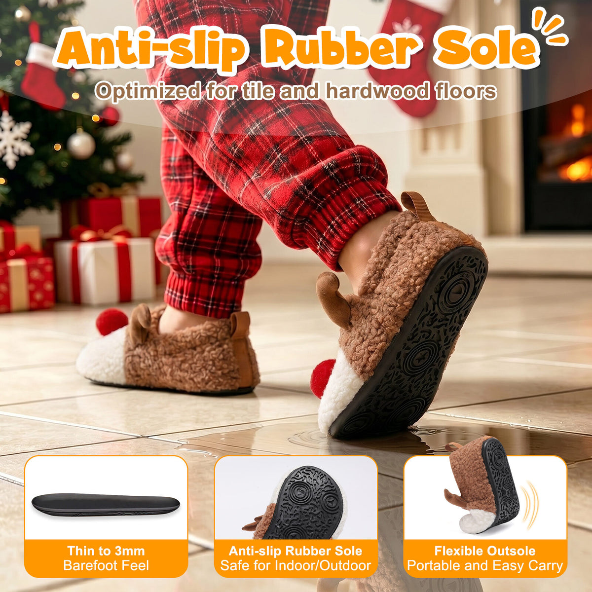 Kid Brown Slippers C