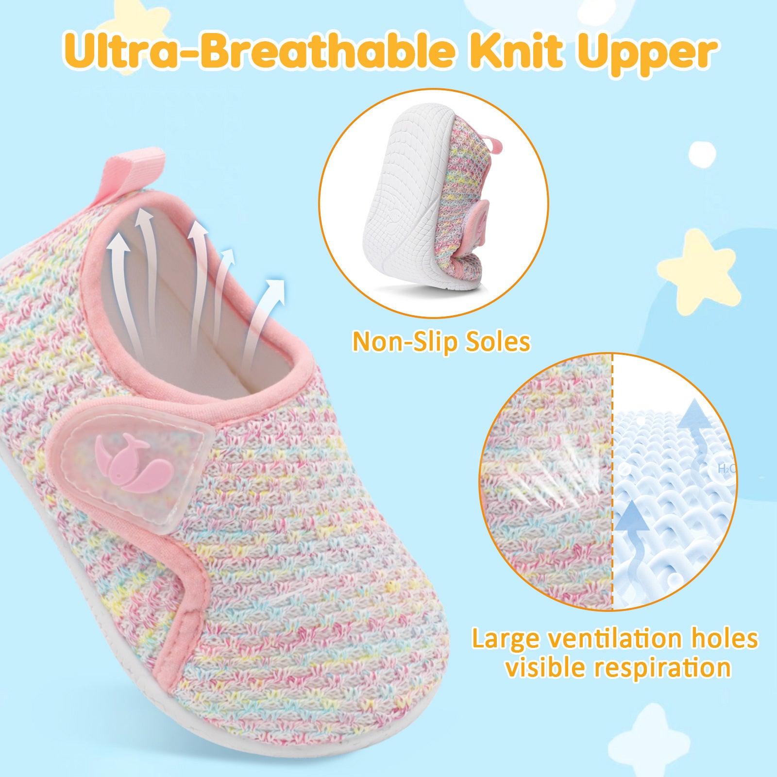 Baby Pink Colorful Walk shoe F