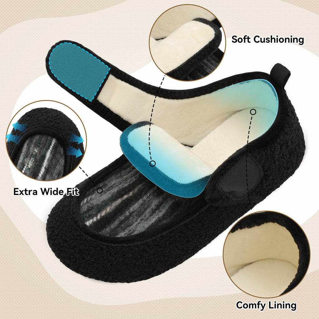 Adult Blackstripe Slippers A