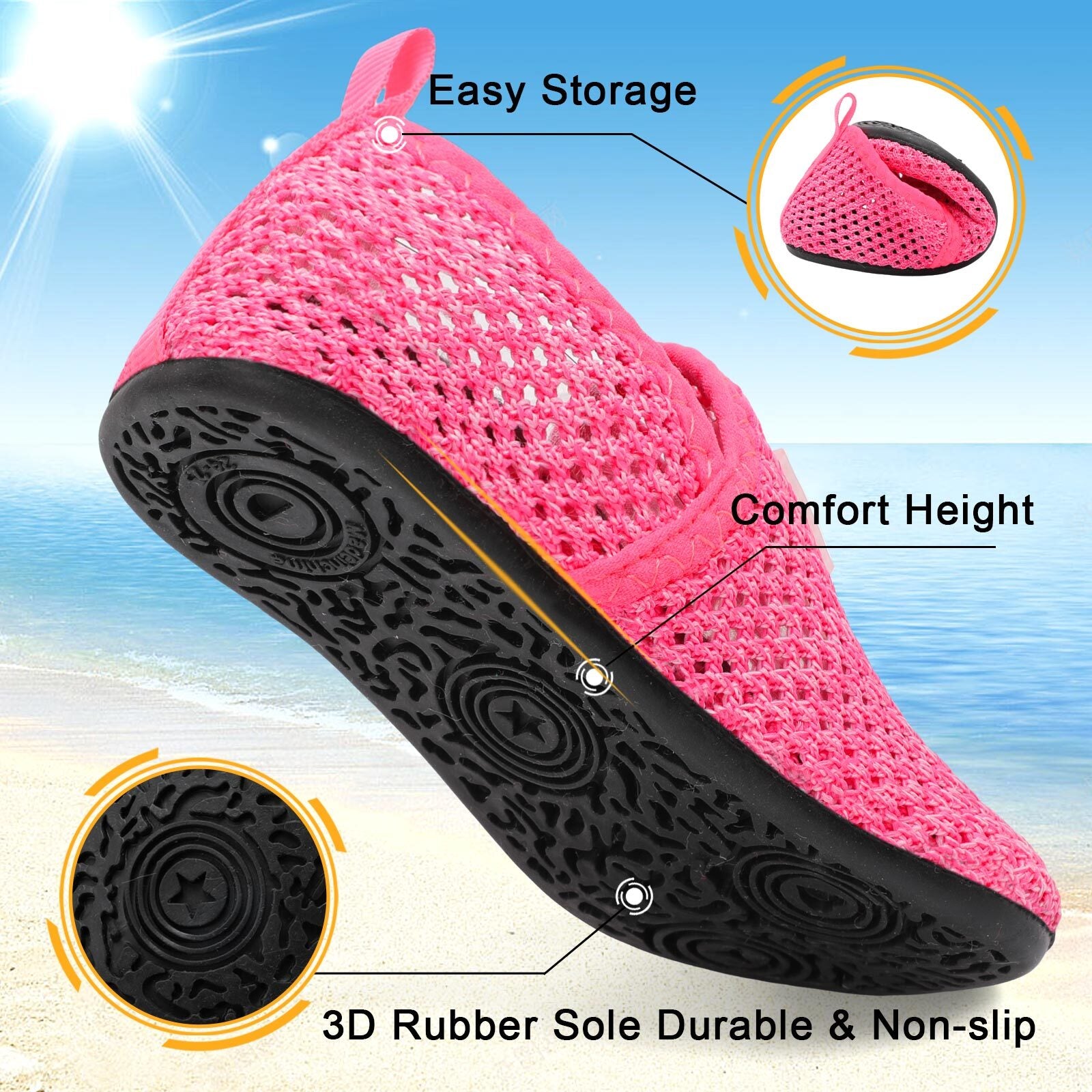 Kid MeshRosePink Water shoe B
