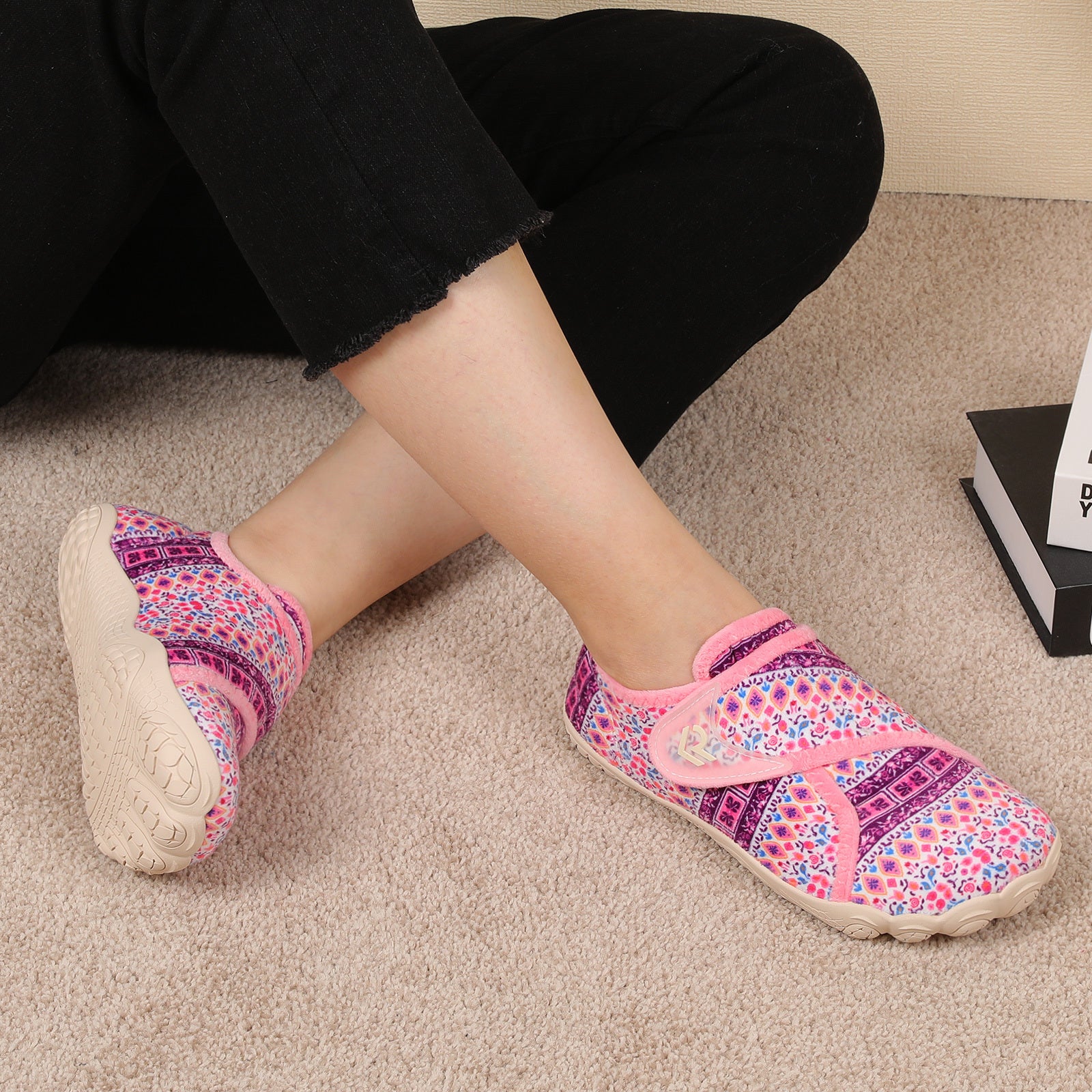 Women Pink Bohemia House Shoes A