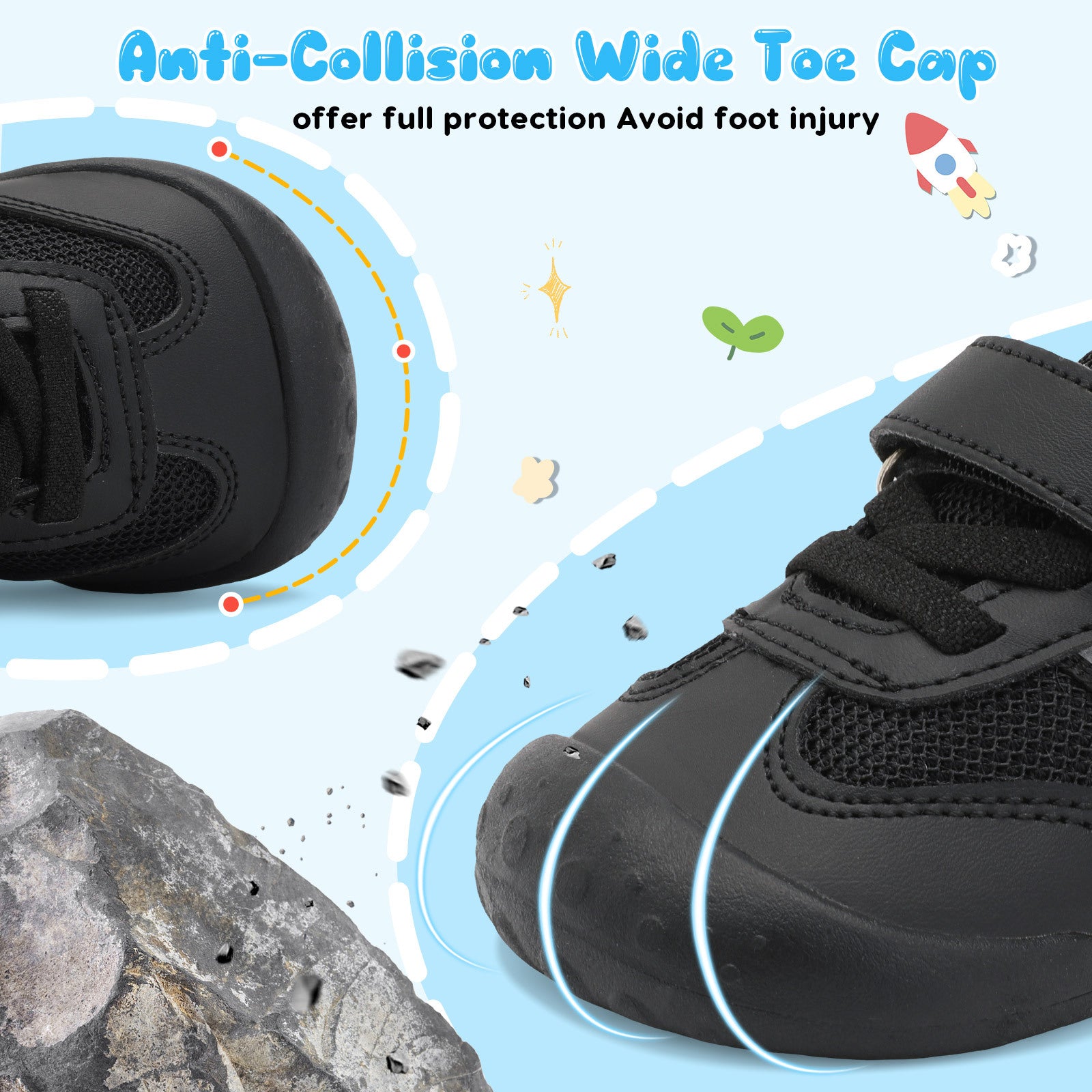 Baby Black Running Shoes
