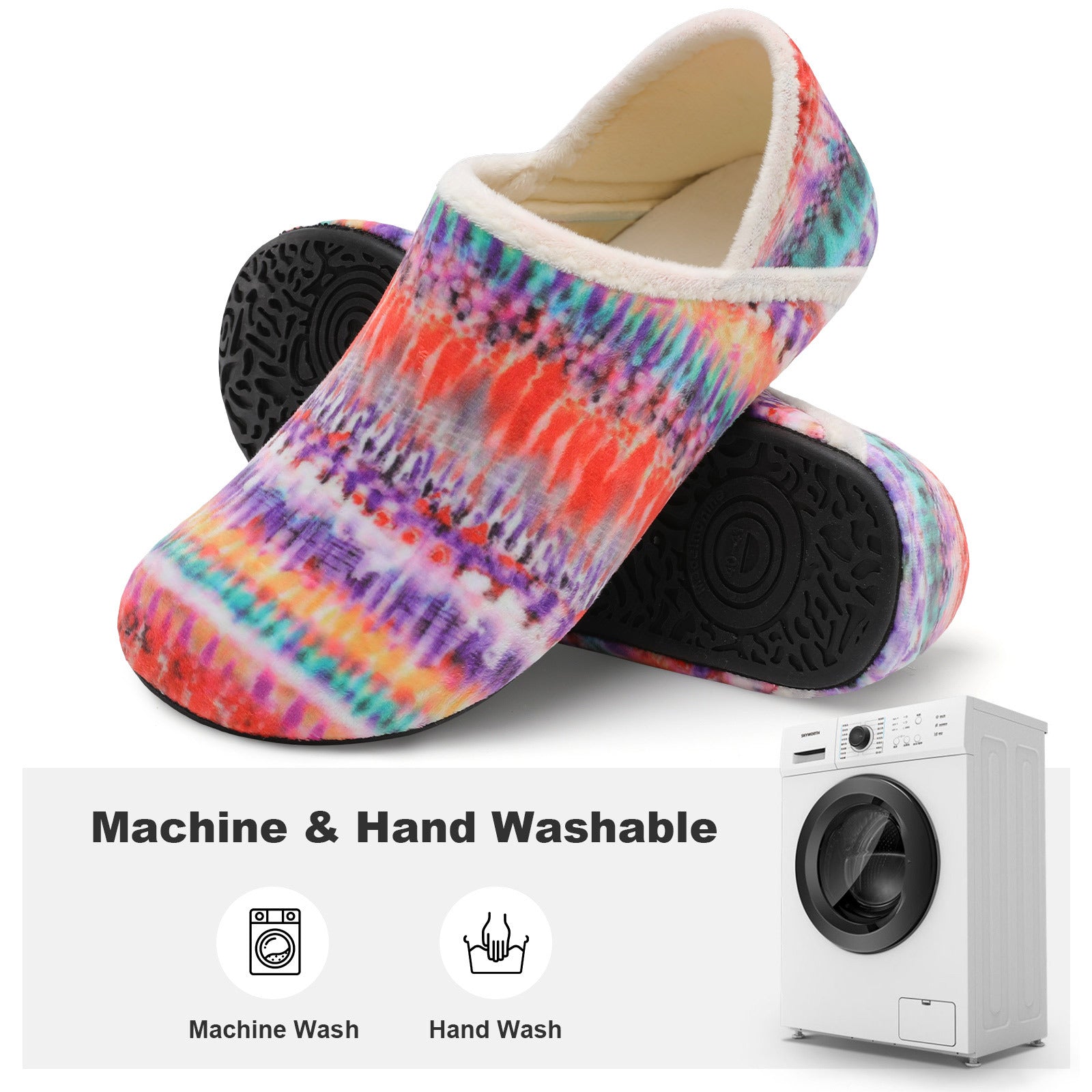Adult Multi Tiedye House Shoes B