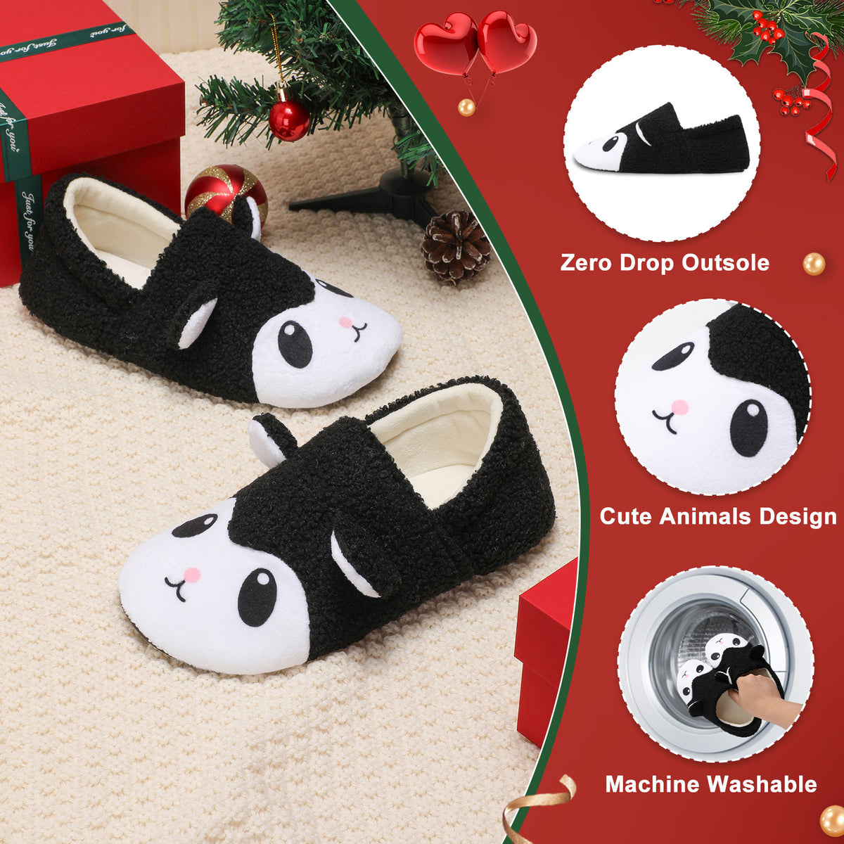 Women Pandablack House Shoes B