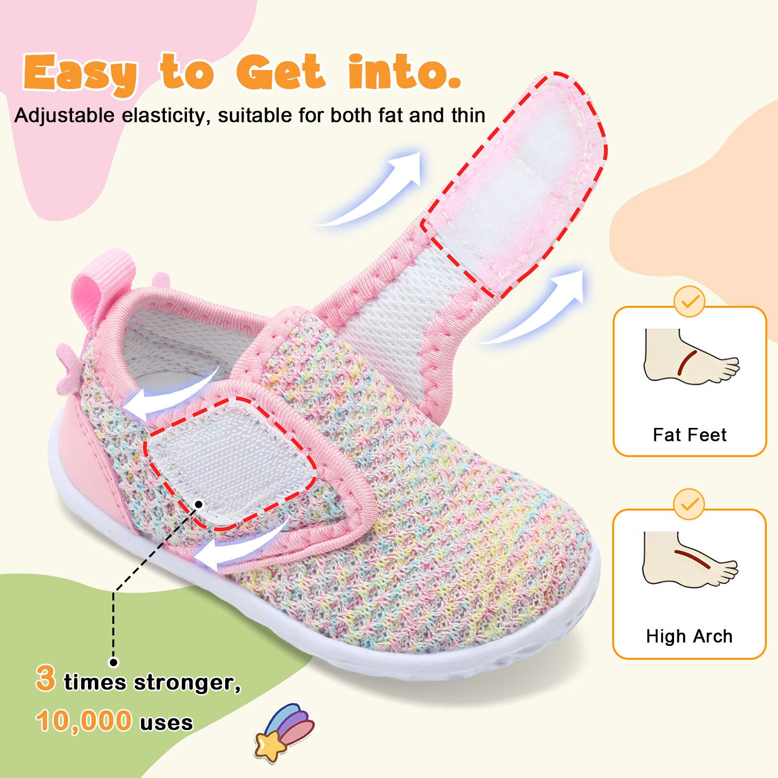 Baby Pink Colorful Walk shoe E