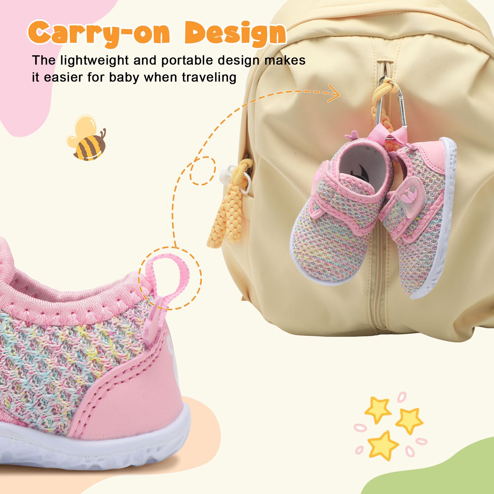 Baby Pink Colorful Walk shoe E