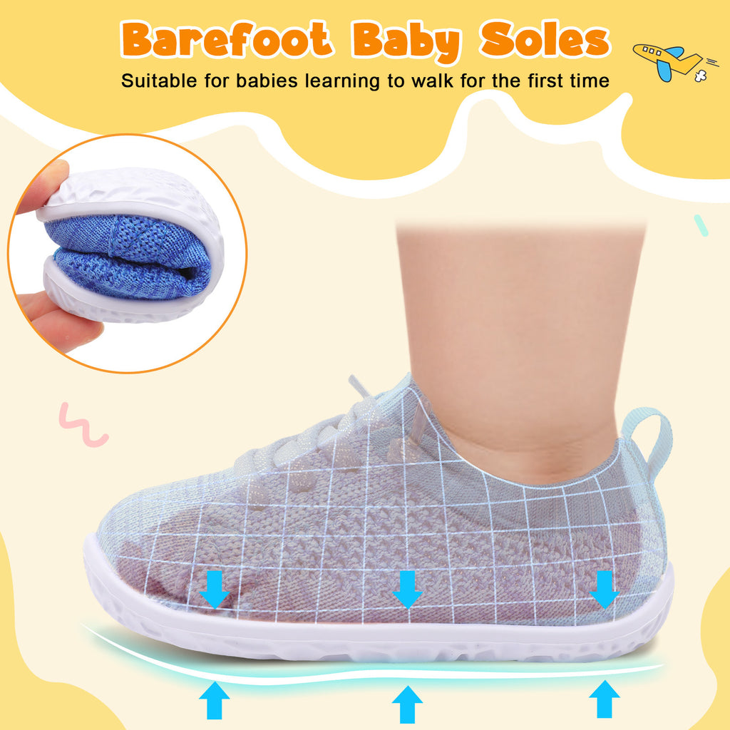 Baby Blue Colorful Running Shoes