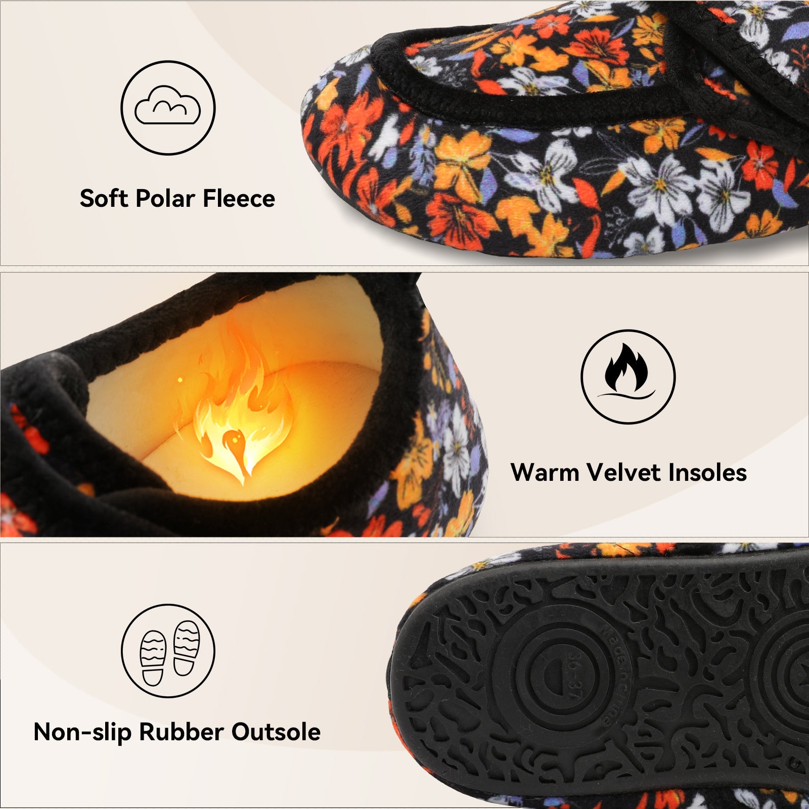 Adult Foral Slippers A
