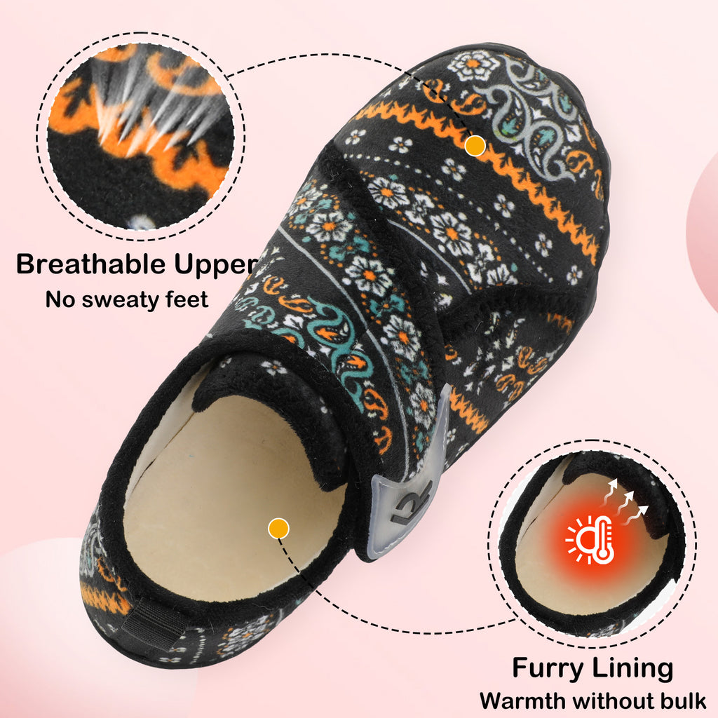 Women Black Bohemia House Shoes A