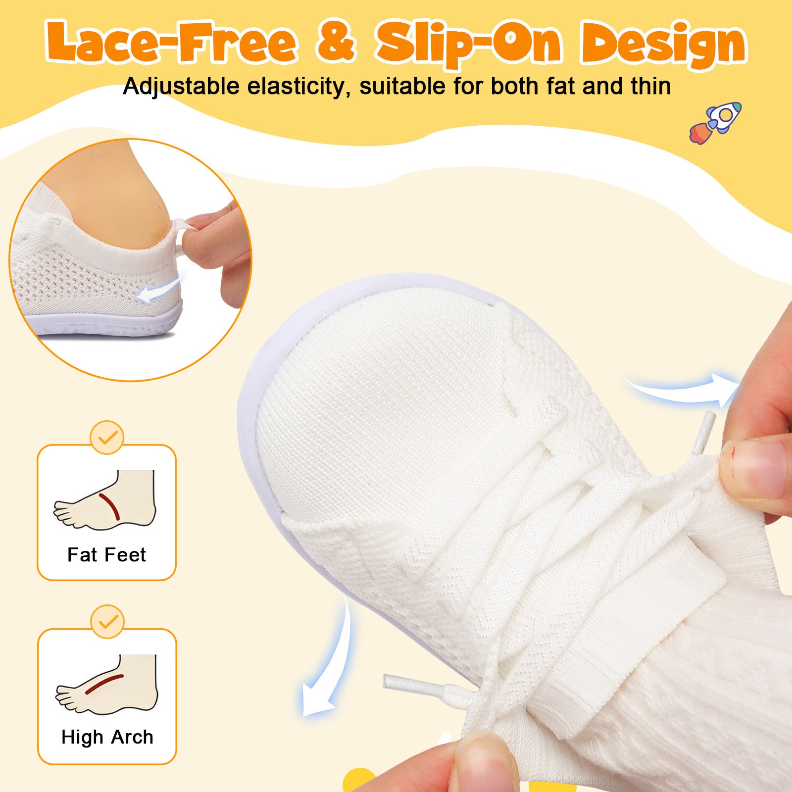 Baby White Running Shoes