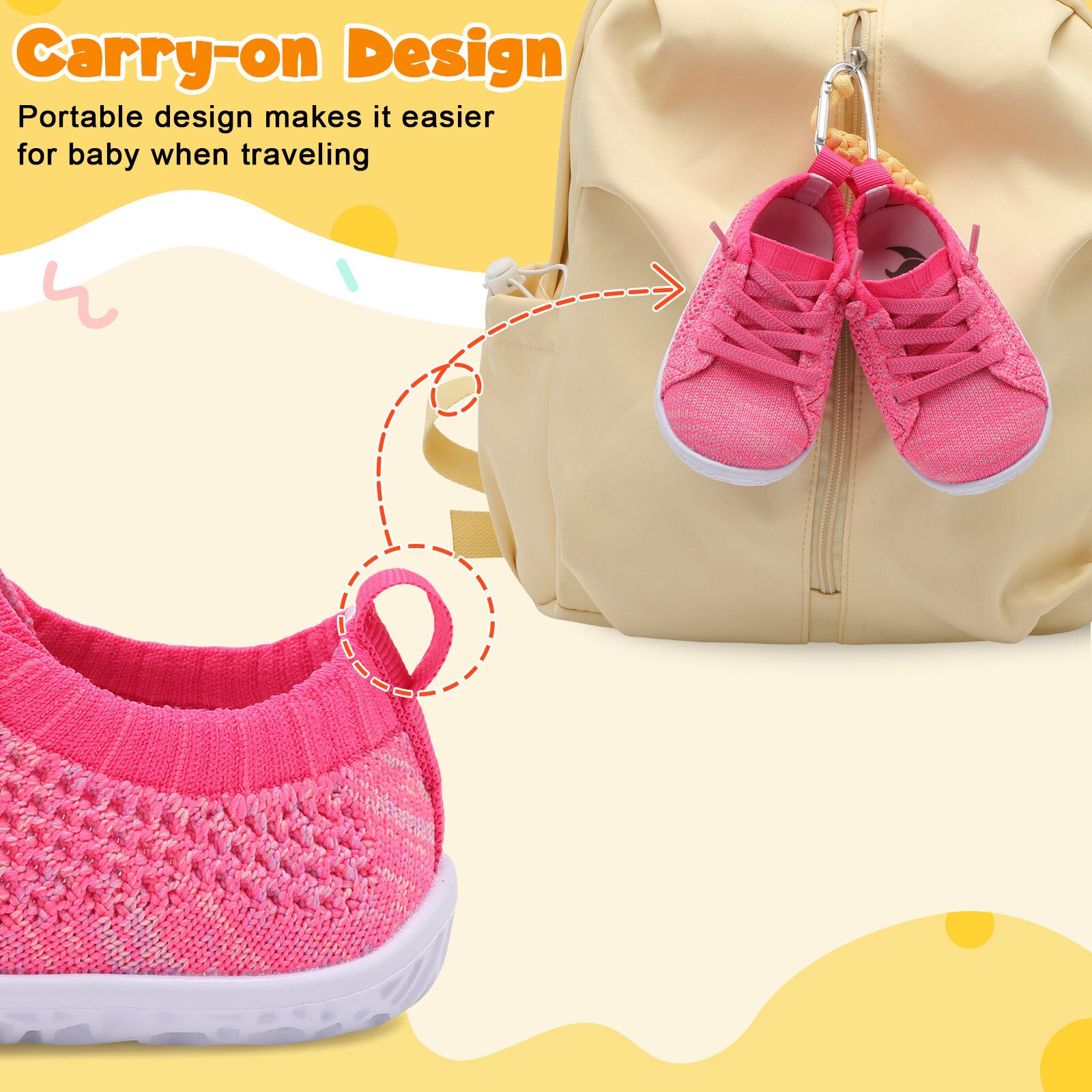 Baby Rose Red Running Shoes