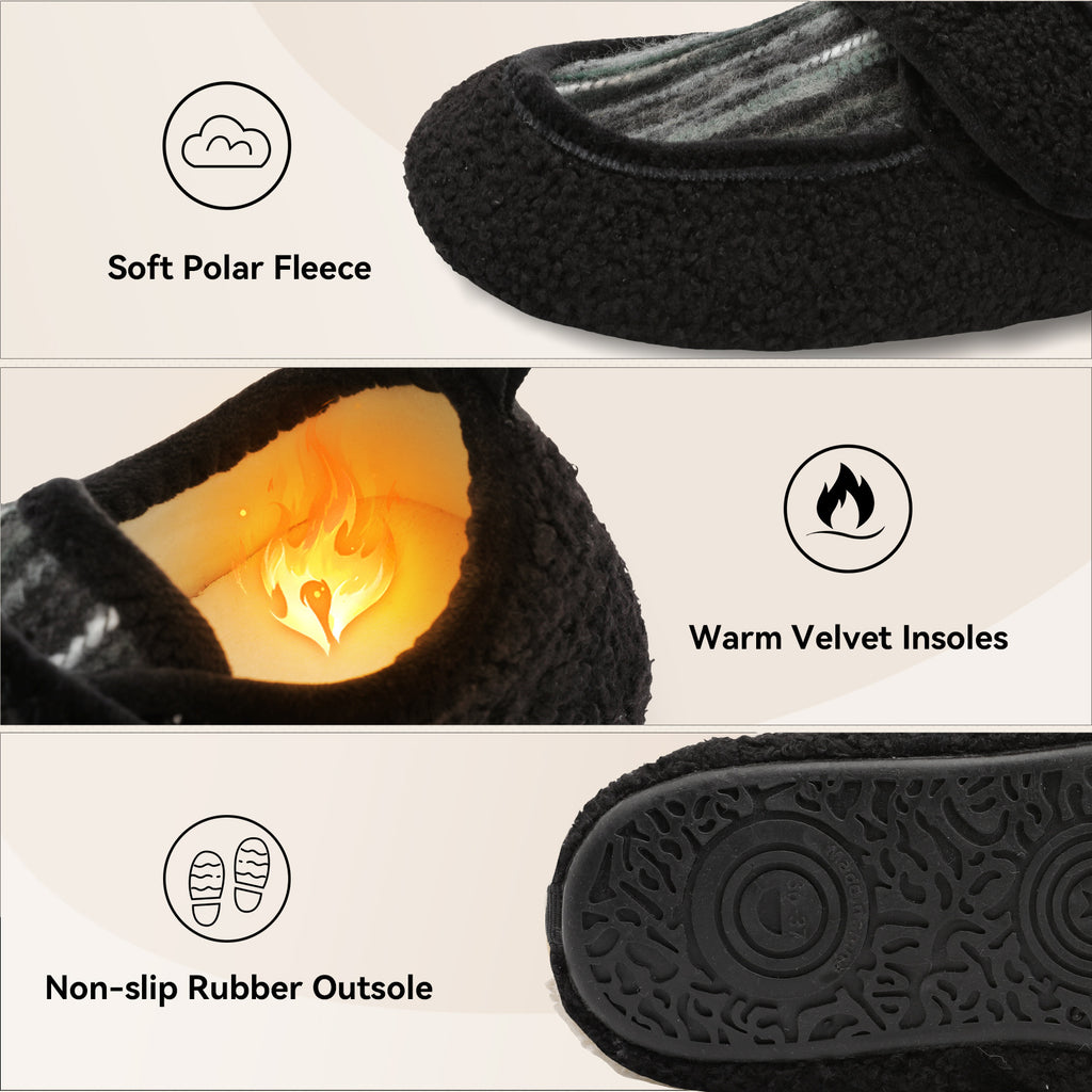 Adult Blackstripe Slippers A