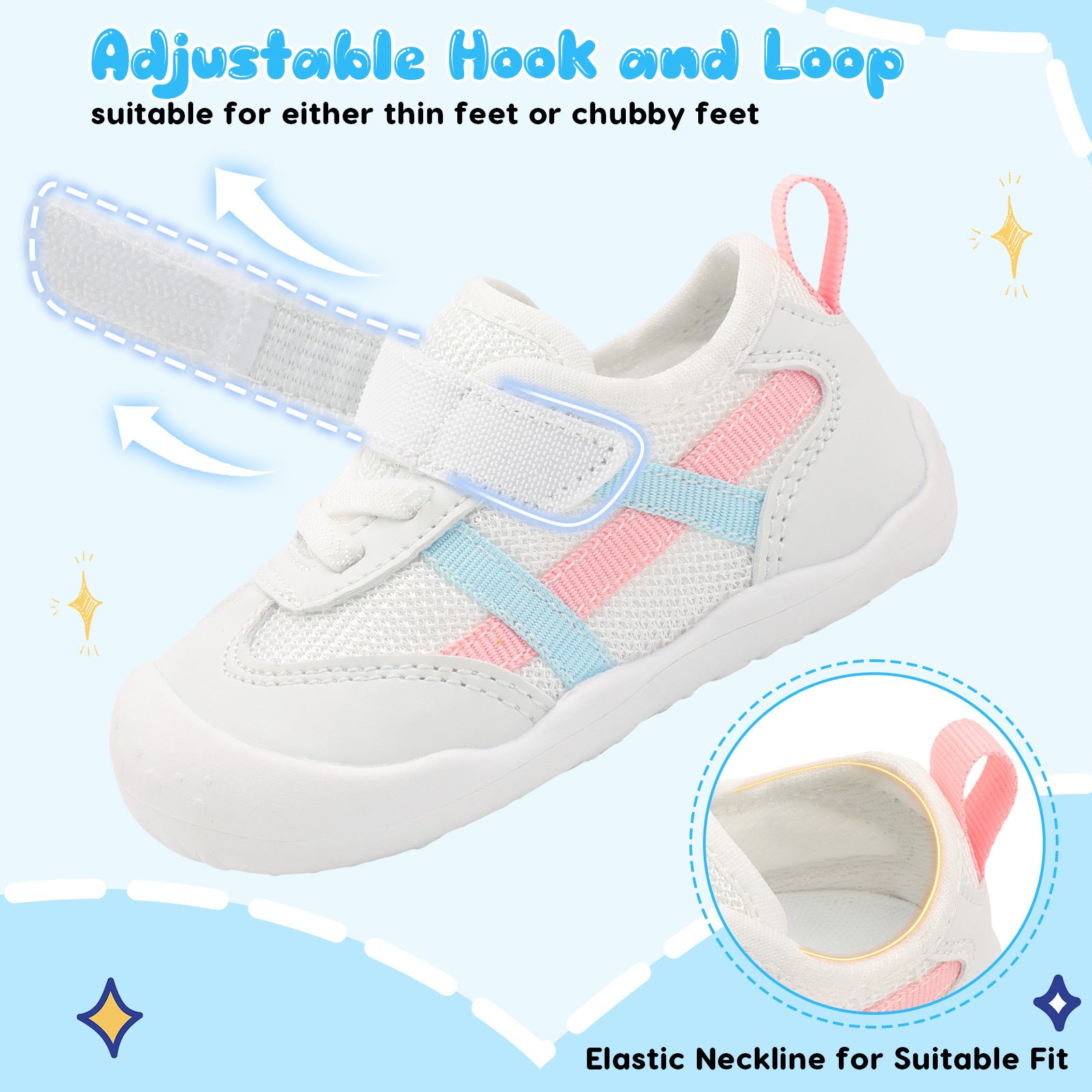 Baby MultiWhite Running Shoes