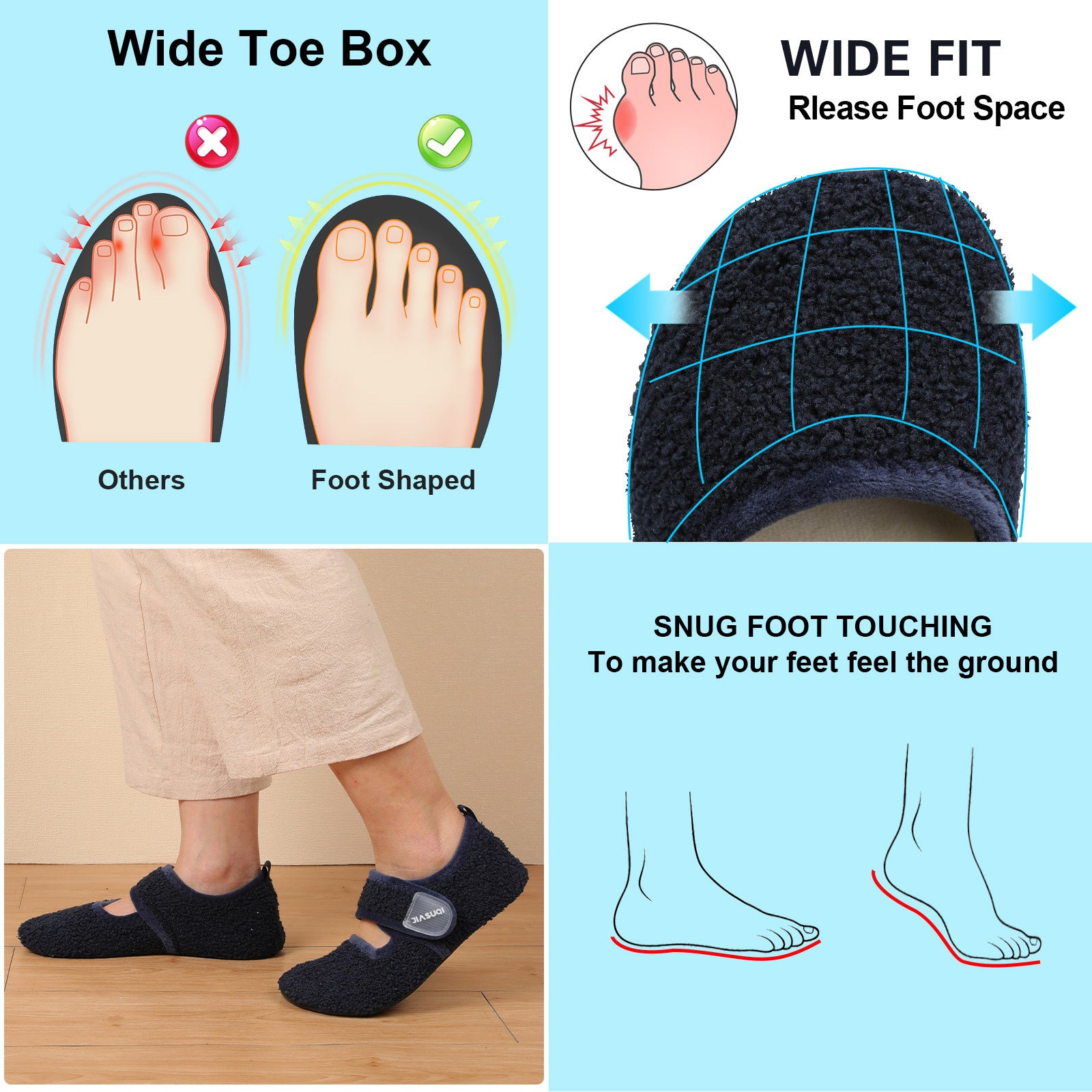 Women Navy Slipper
