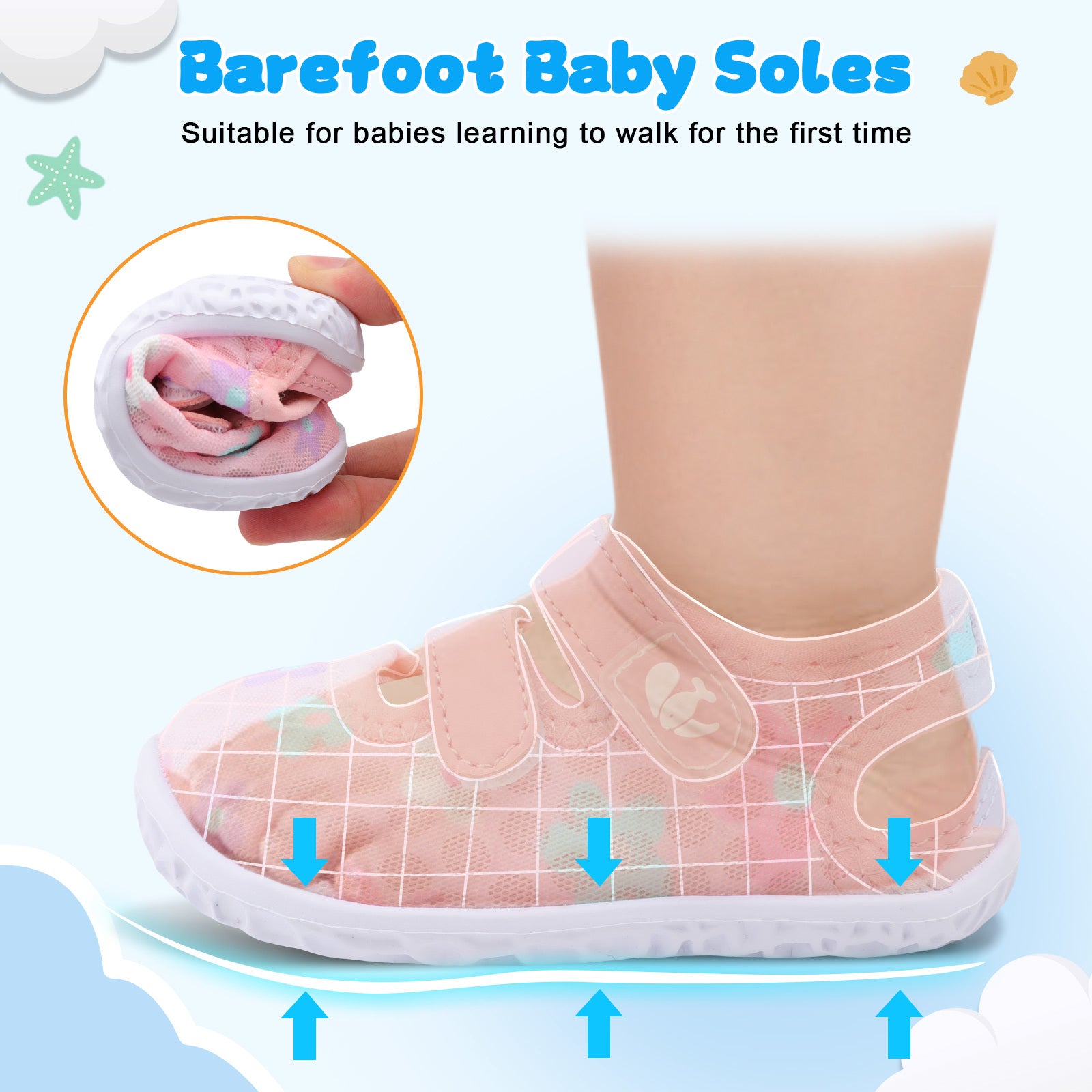 Baby Pink Flowers Water shoe B