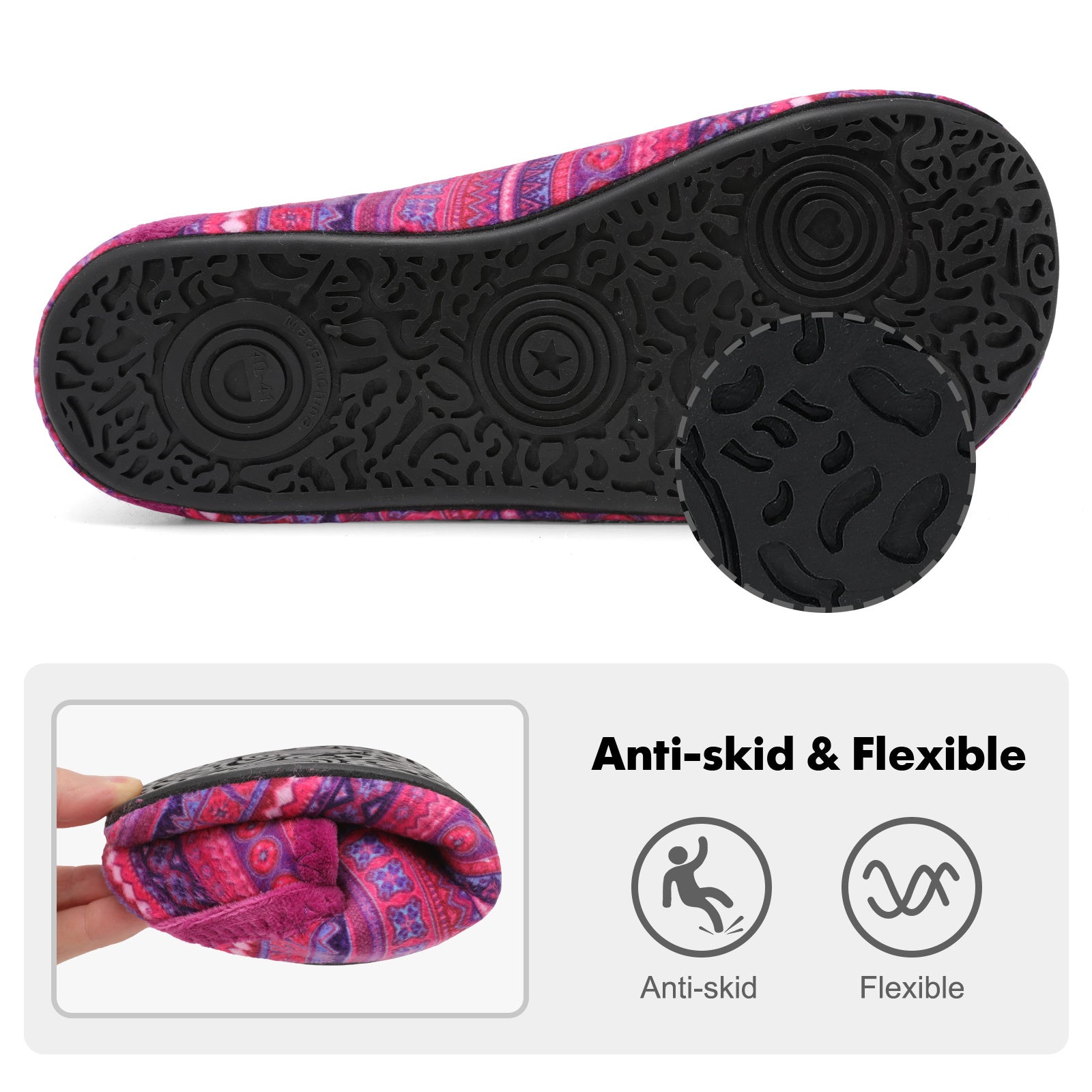 Adult Purple Bohemia House Shoes B