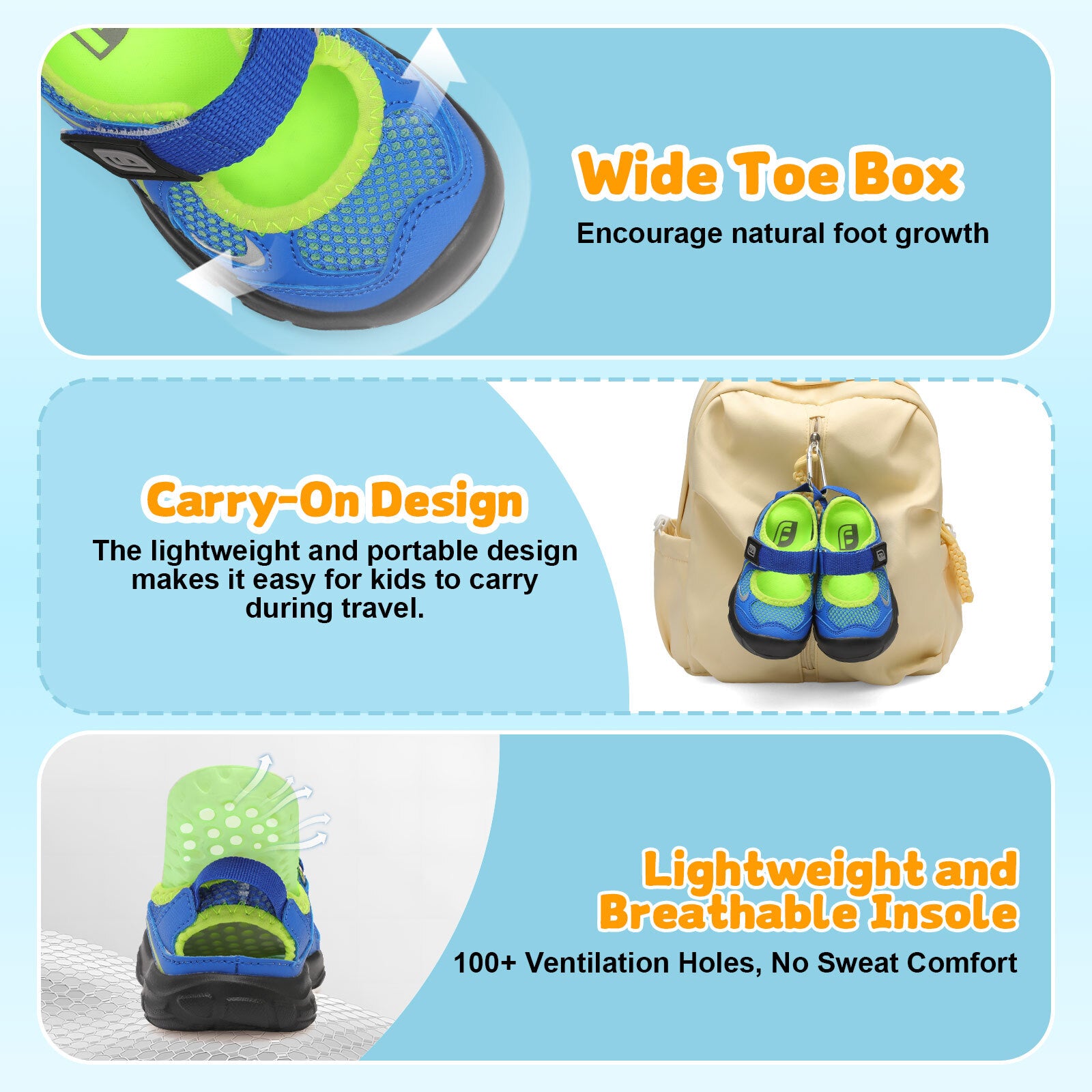 Kid BlueGreen Water shoe D