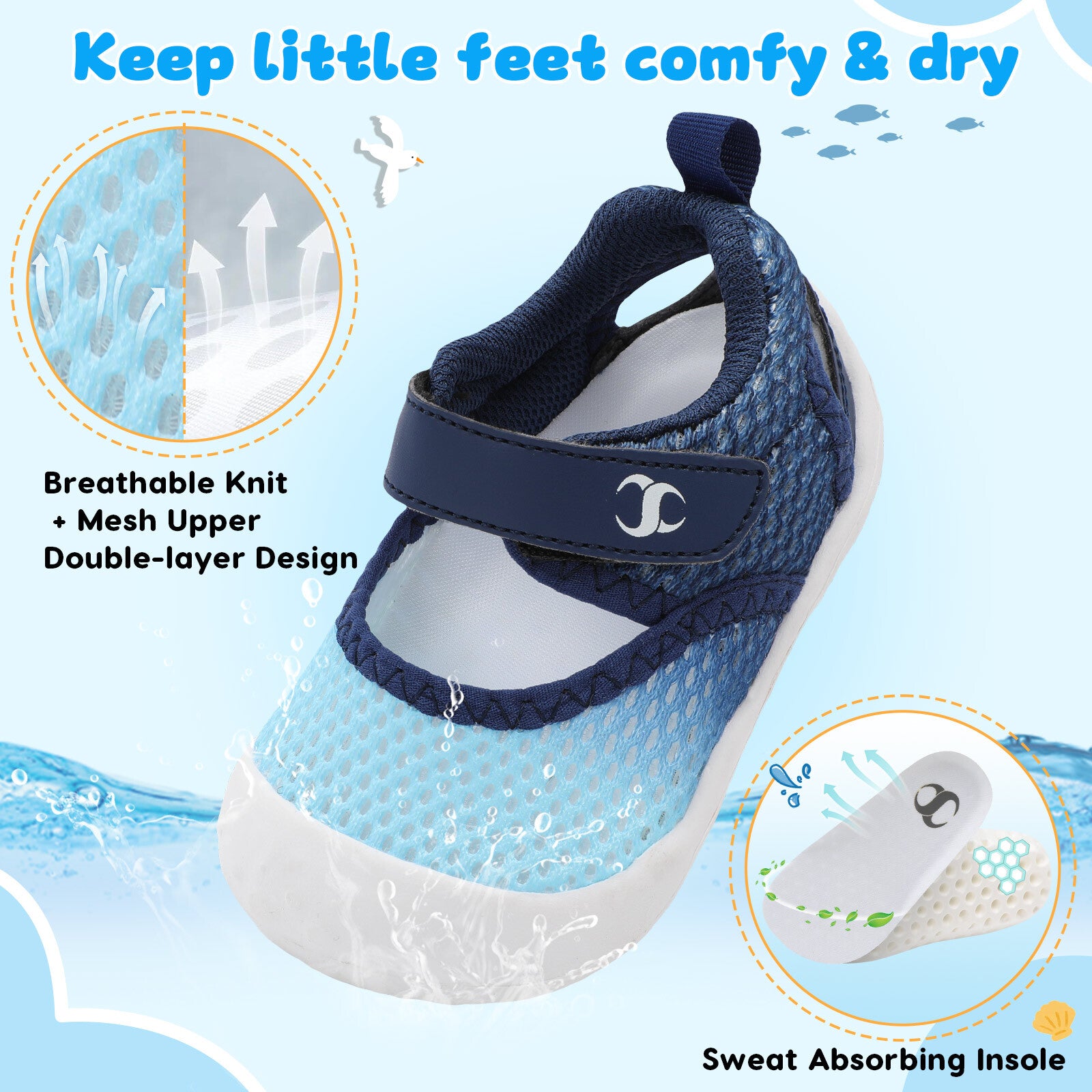 Baby GradientBlue Water shoe A