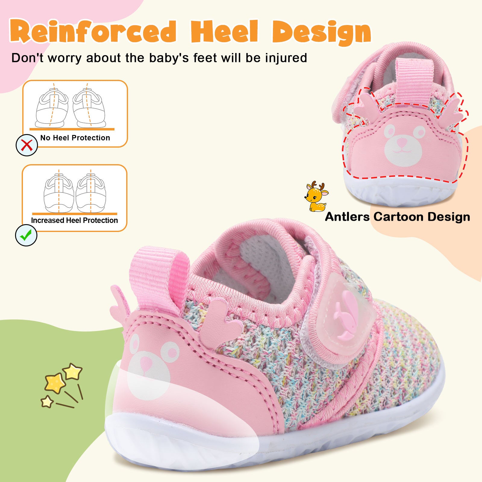 Baby Pink Colorful Walk shoe E