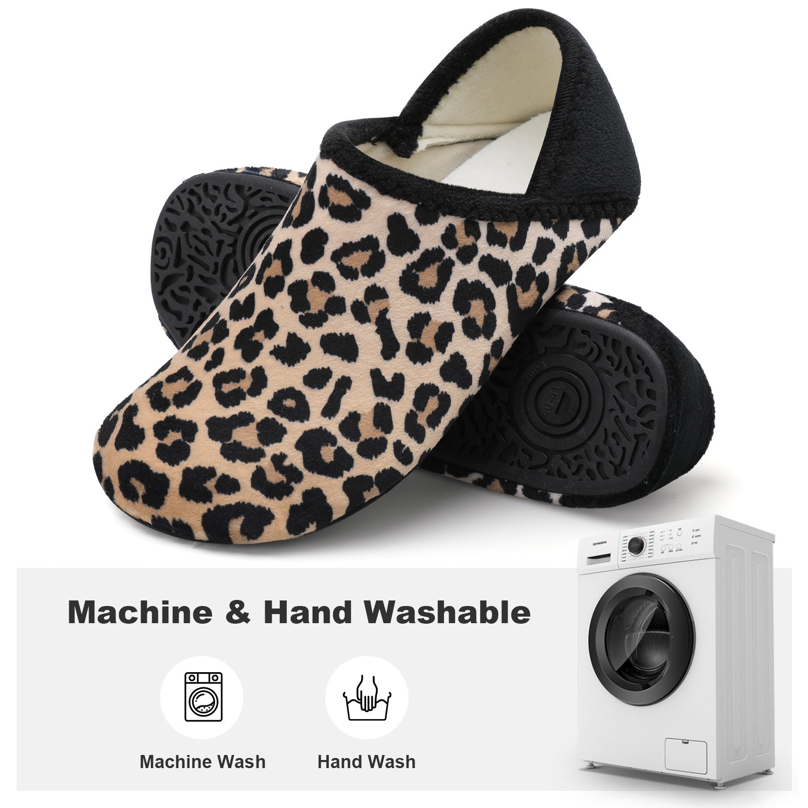 Adult Brown Leopard House Shoes B