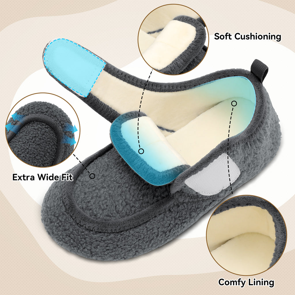 Adult Grey Slippers A