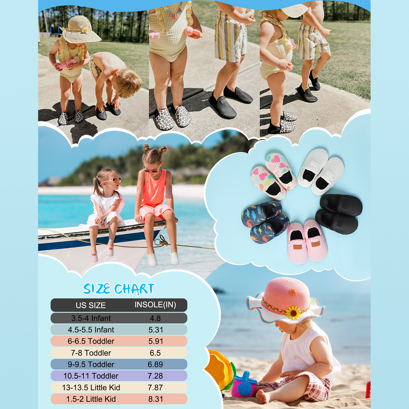 Kid MeshPinkBlue Water shoe B