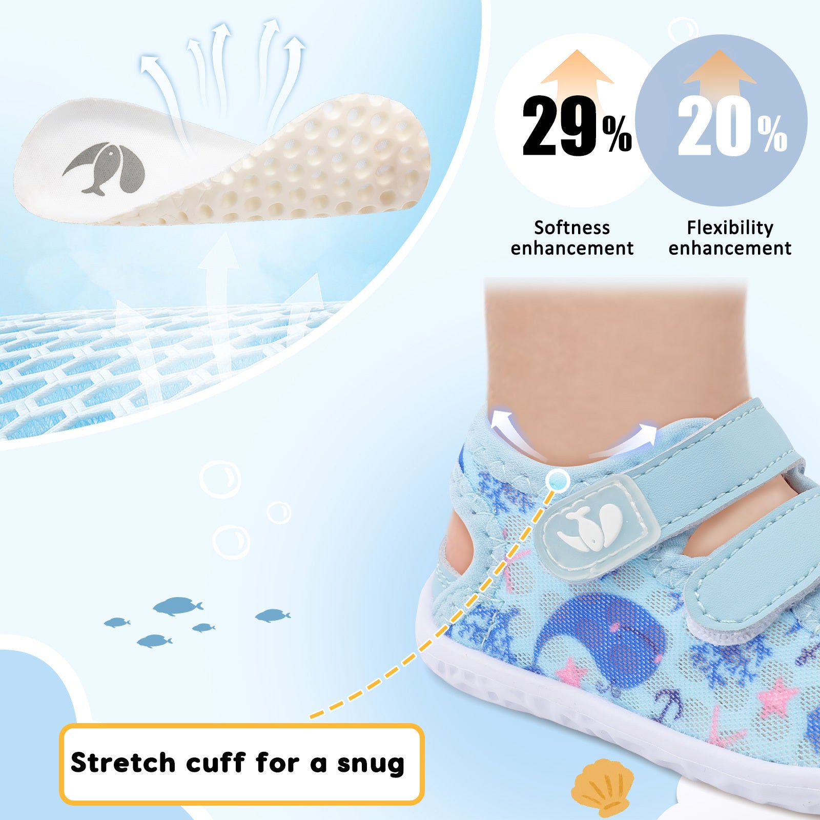 Baby Blue Dolphin Water shoe B