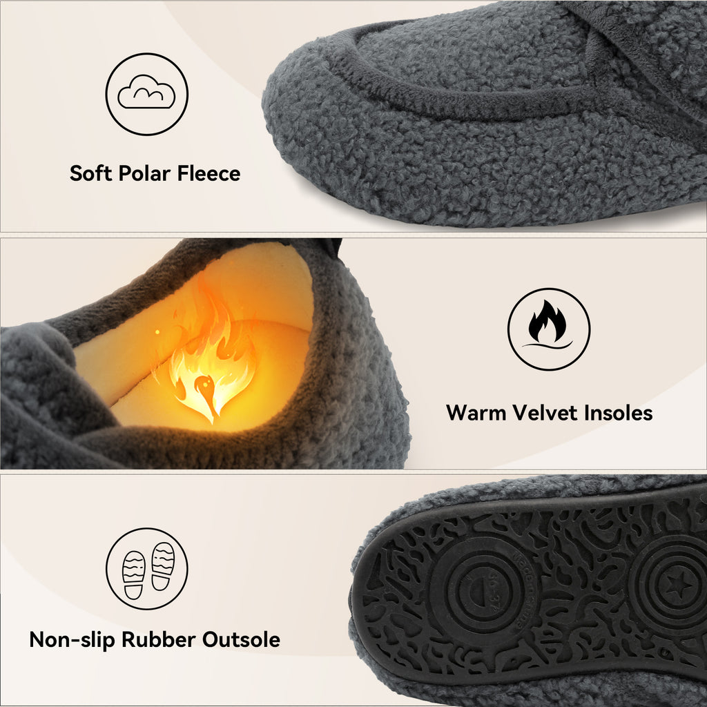 Adult Grey Slippers A