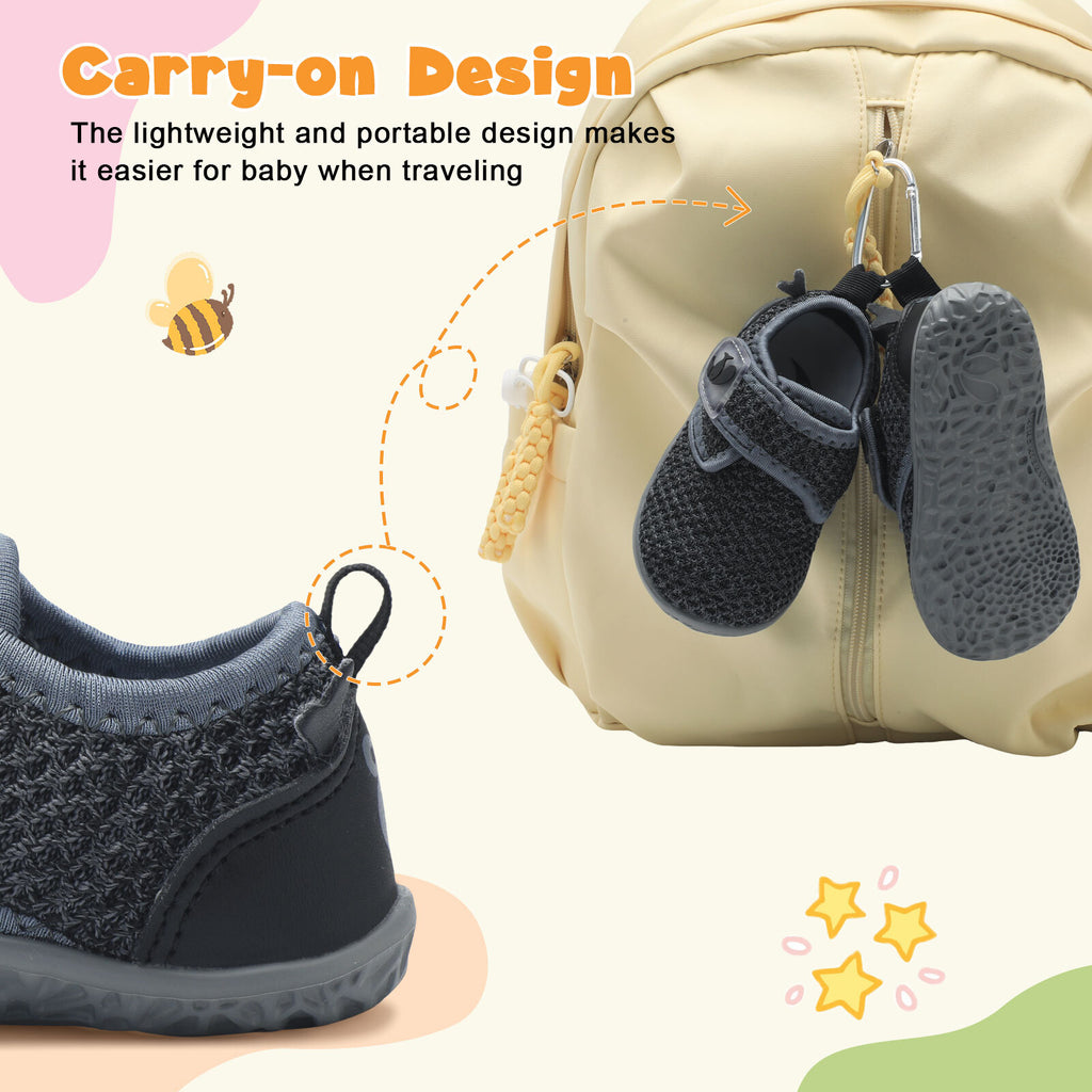 Baby Black Grey Walk shoe E