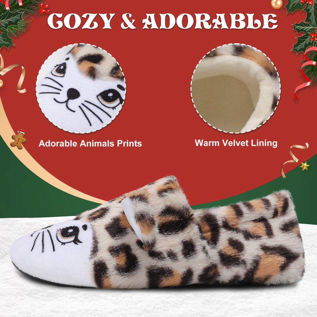 Women Leopardpattern House Shoes B