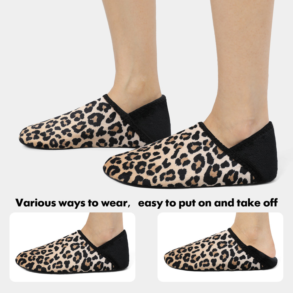 Adult Brown Leopard House Shoes B