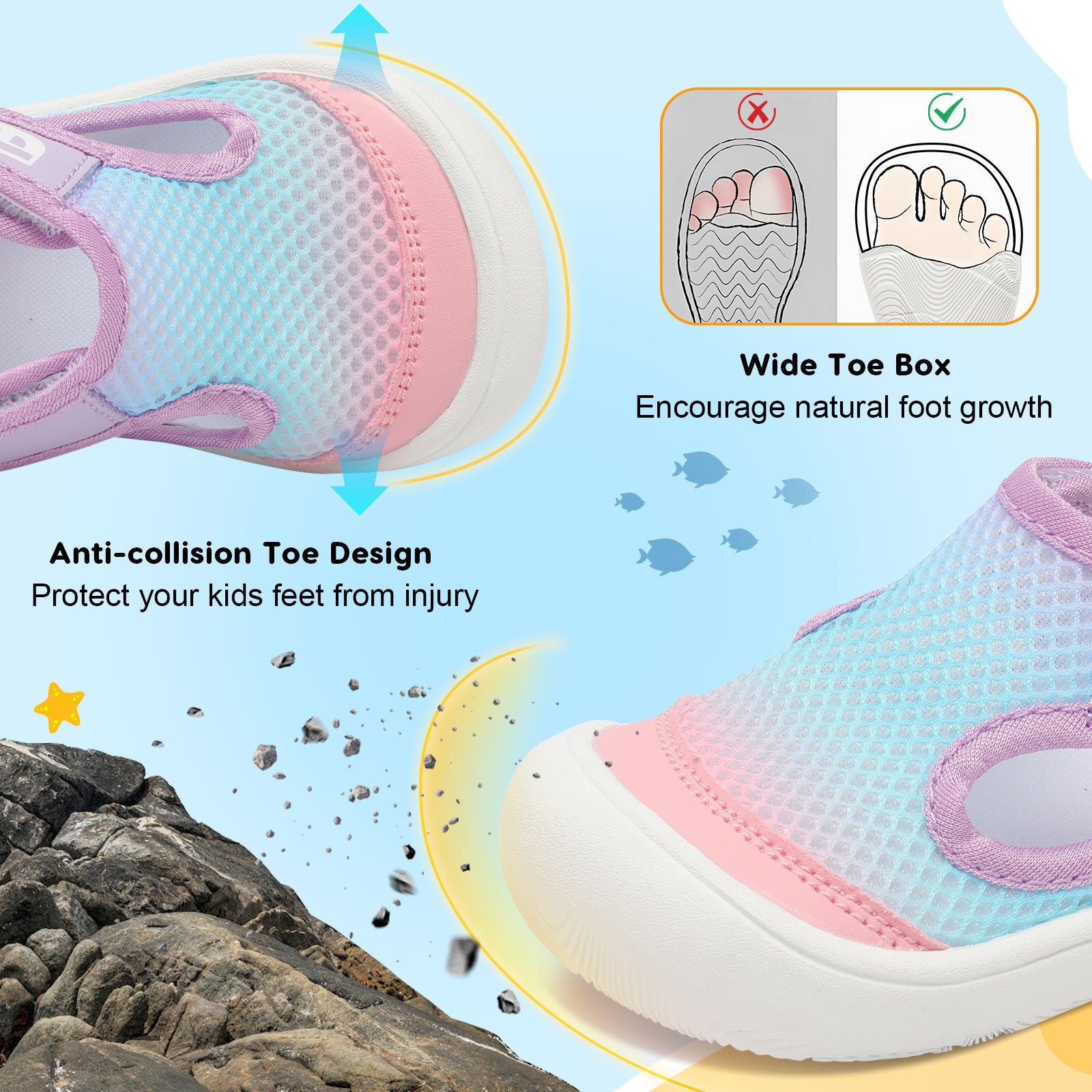 Baby BluePinkPurple Water shoe C
