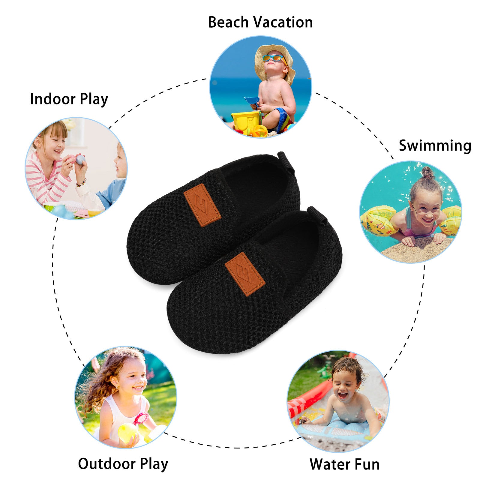 Kid MeshBlack Water shoe B