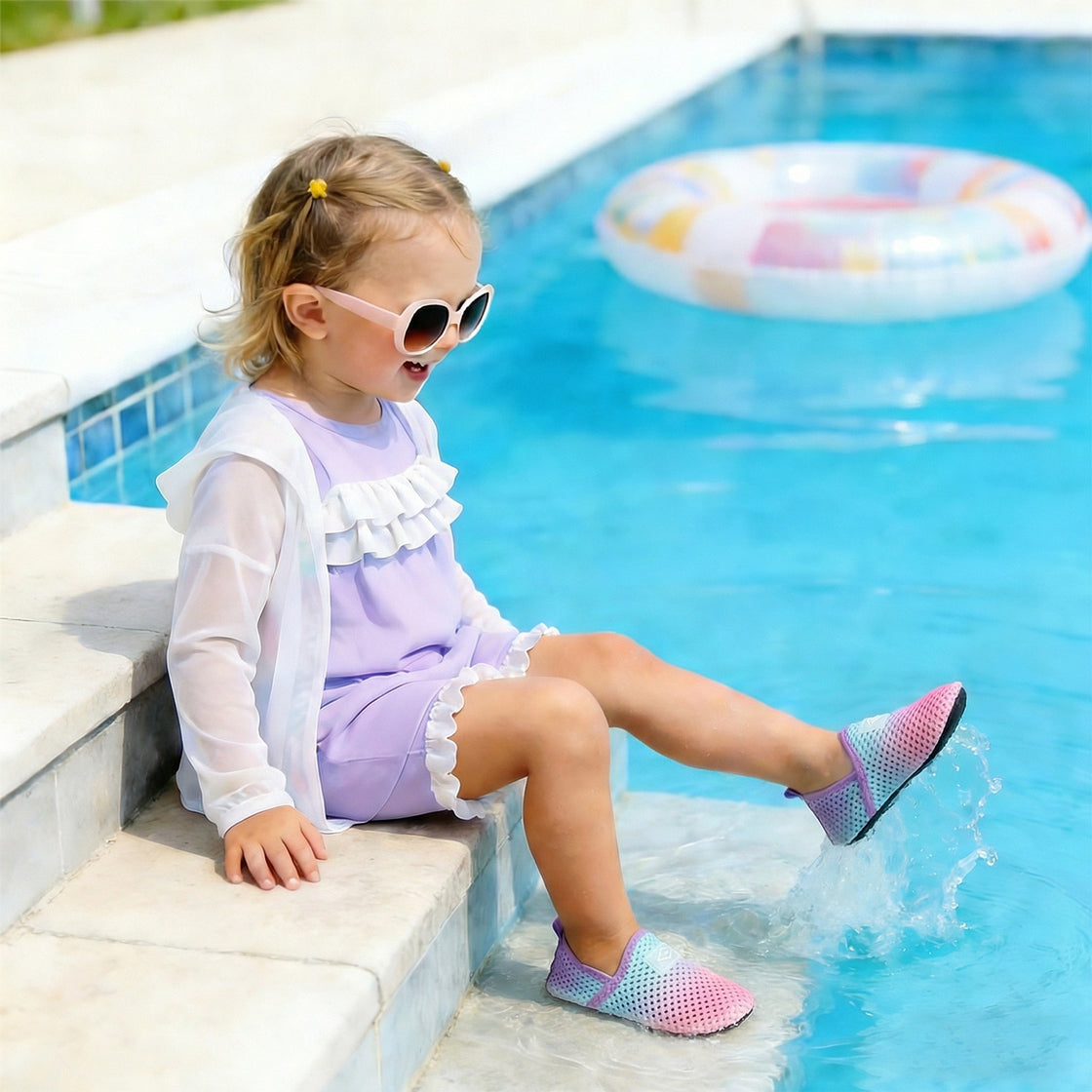 Kid MeshPinkBlue Water shoe B