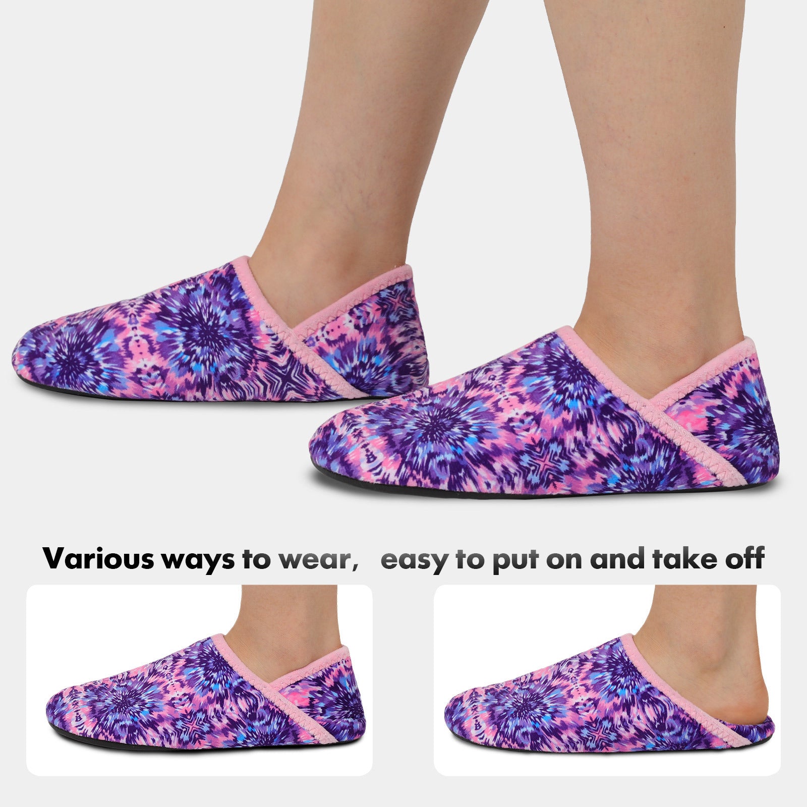 Adult Blue Pink House Shoes B