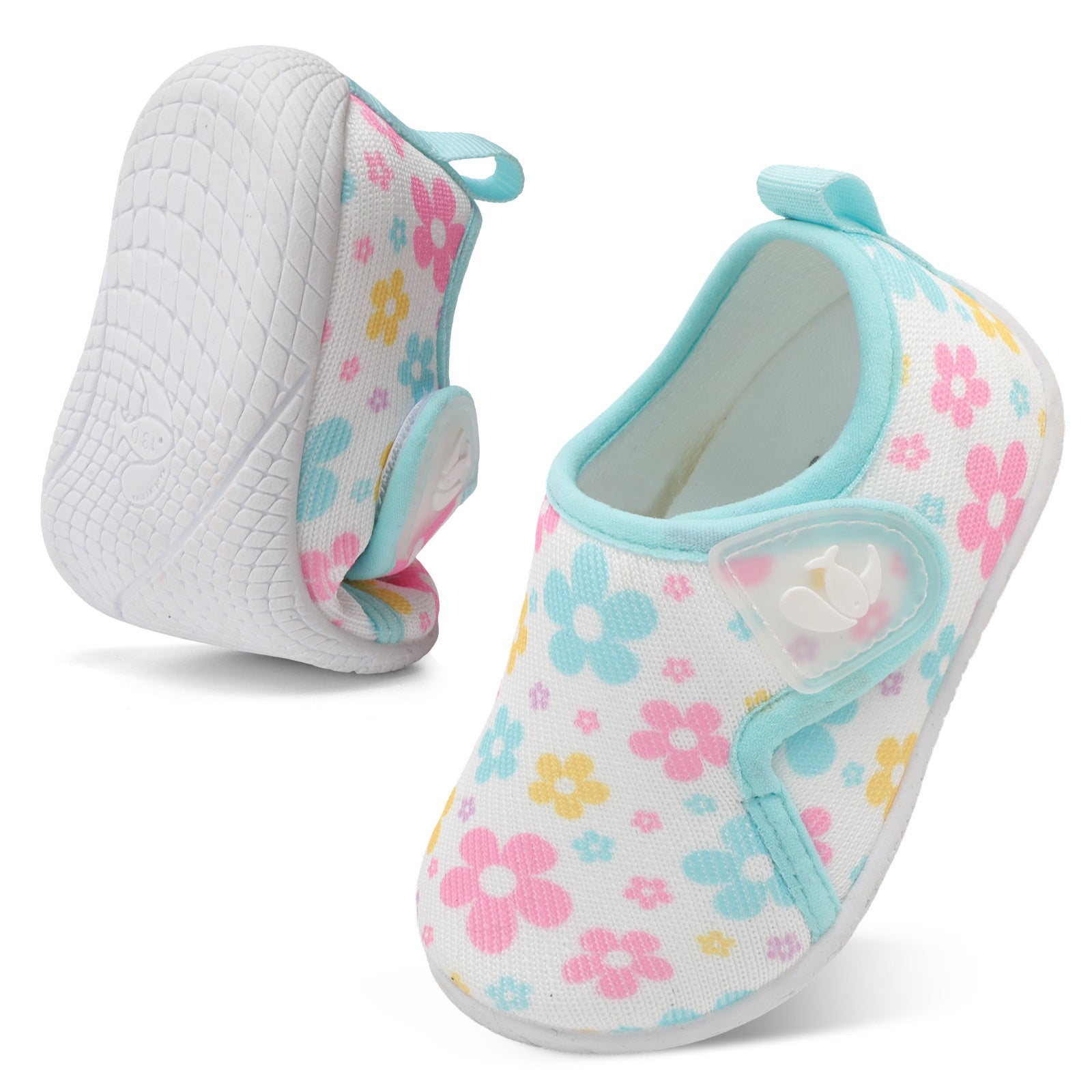 Baby White Flowers Walk shoe F