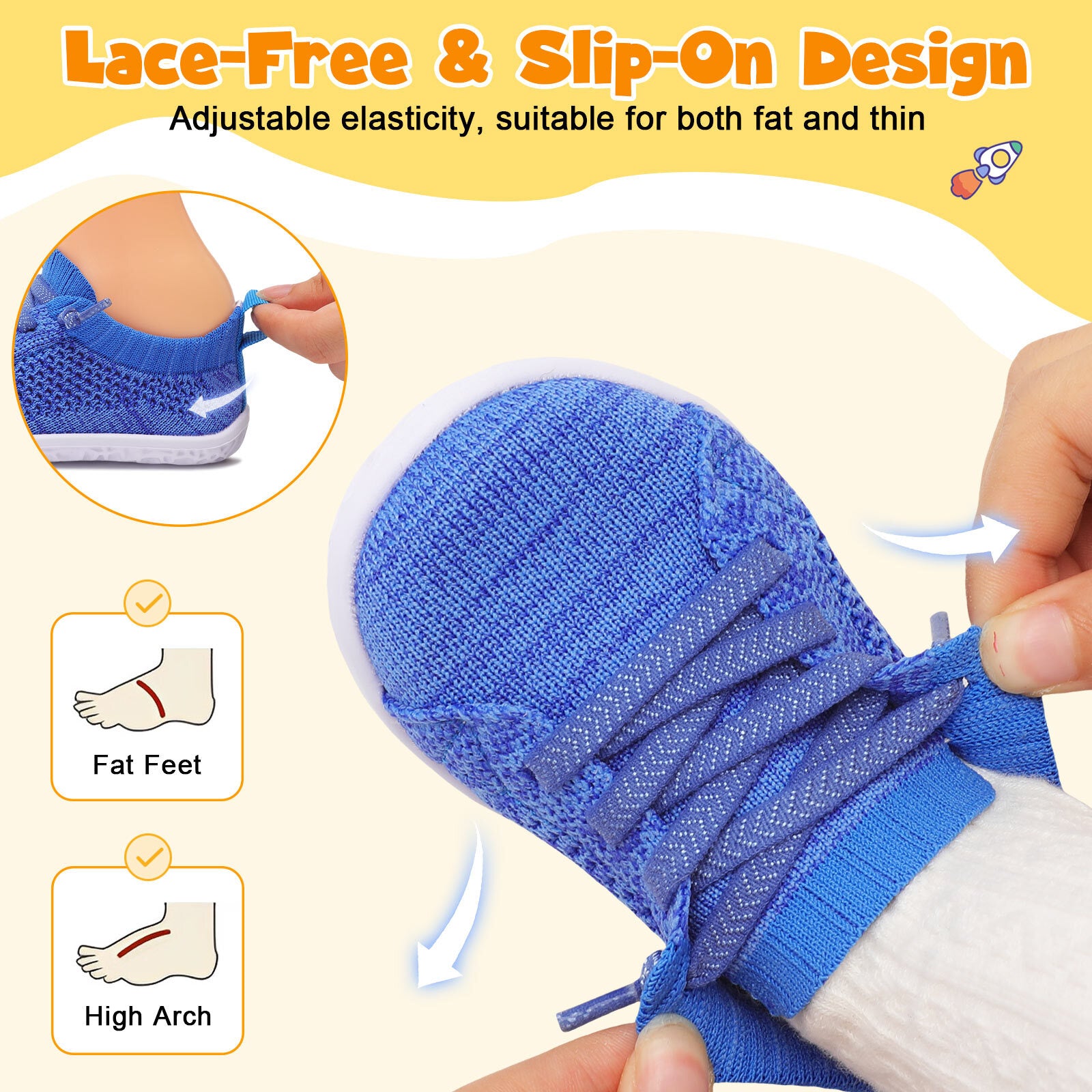 Baby Blue Colorful Running Shoes