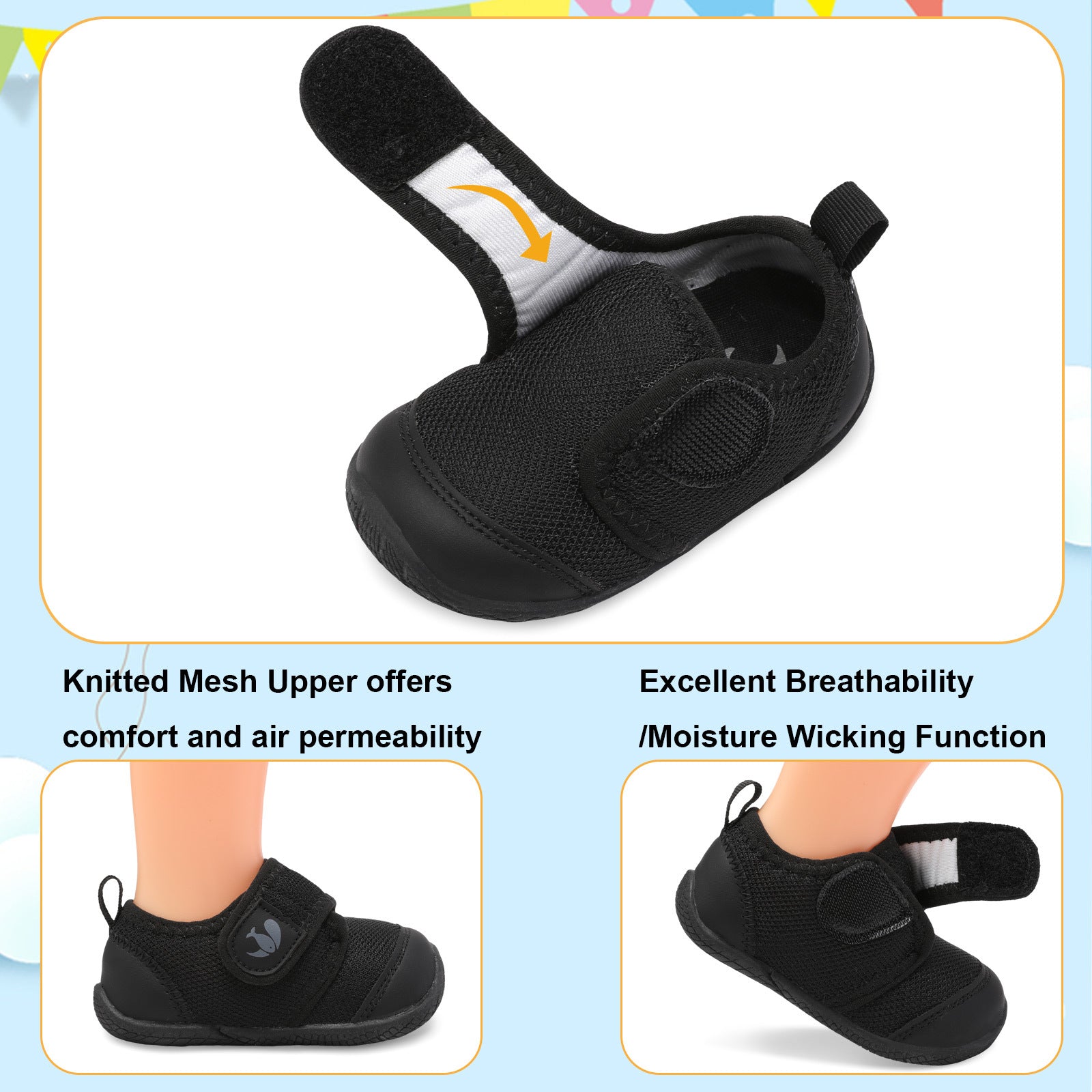 Baby Black Walk shoe D