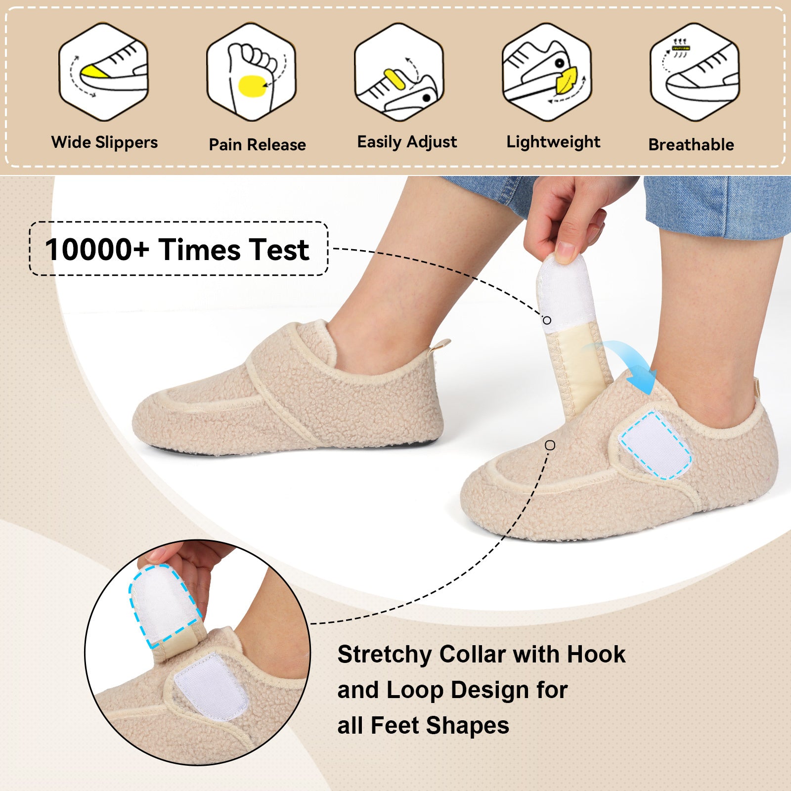 Adult Beige Slippers A
