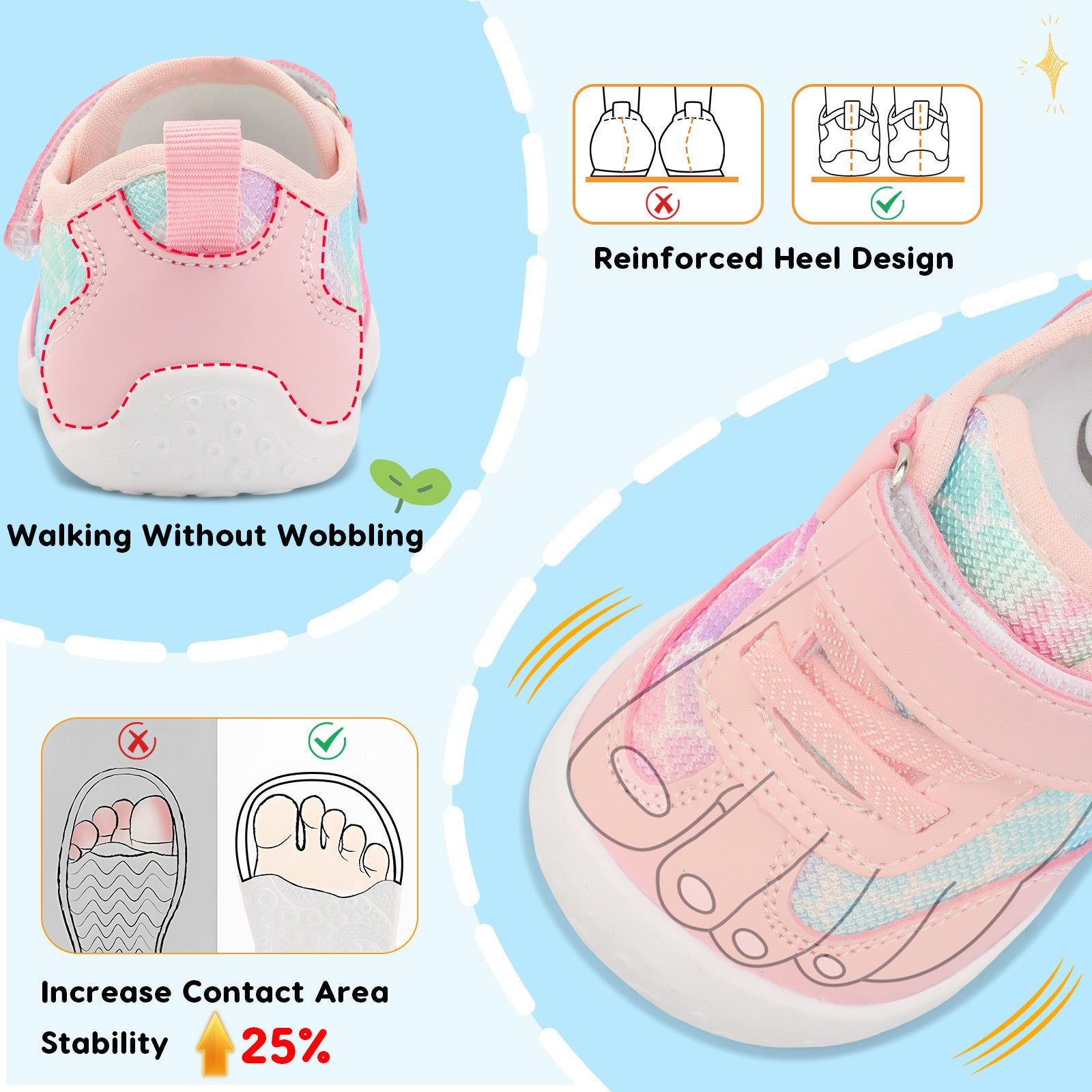 Baby PinkMermaid Running Shoes